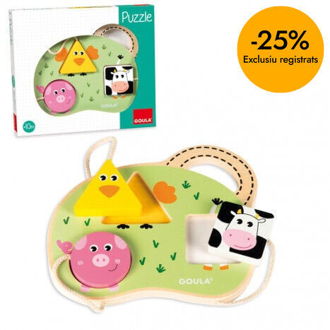 Encaje con asa 3 animales granja