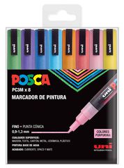 Marcador Posca PC-3M 0,9-1,3 mm. Purpurina 8 colores