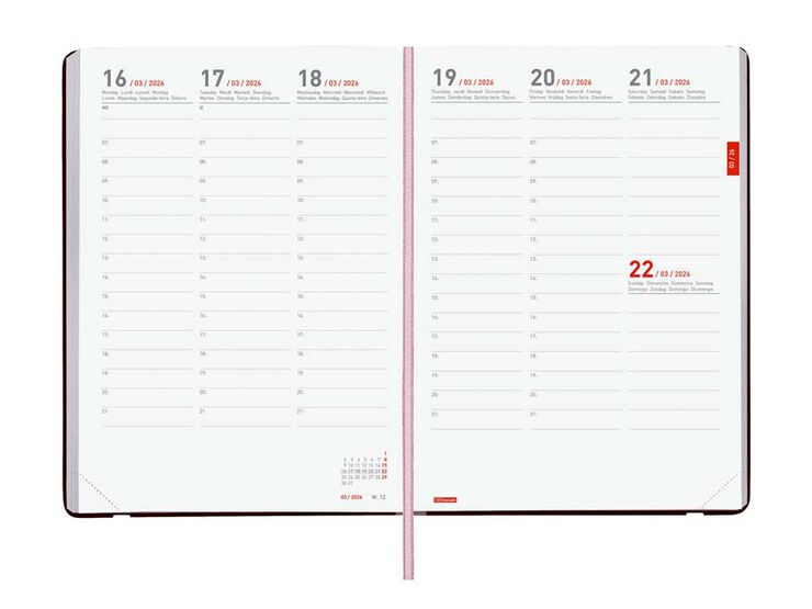 Agenda Finocam 18 meses Mara Y10 sem/vista vertical mult 2025-26 pretty