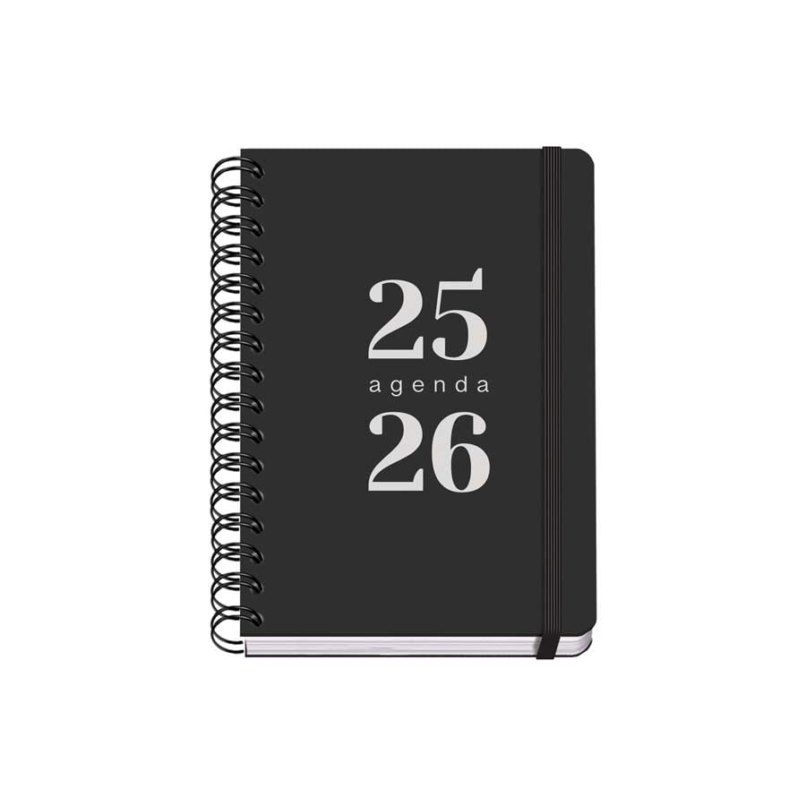 Agenda escolar Dohe A5 sem/vista cas 2025-26 Grammar negro