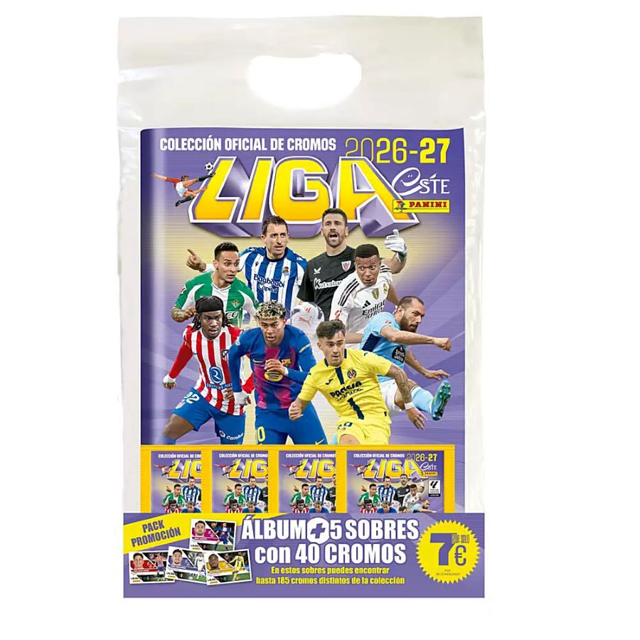 Starter Pack de cromos La Liga 2026-2027 (&Agrave;lbum + 5 sobres)