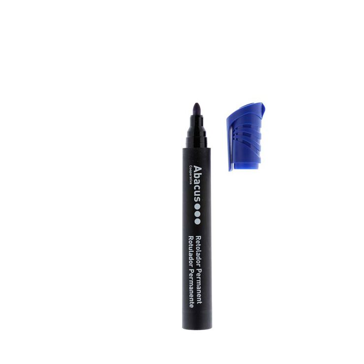 Retoladors permanent Abacus 4mm blau 10u