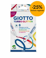 Rotuladores Giotto Turbo Glitter 8 colores