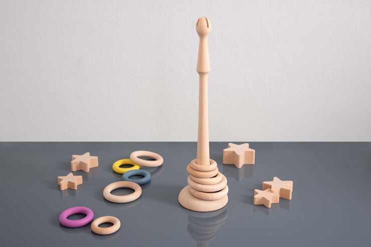 Base para Anillos de Madera