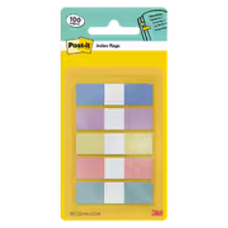&Iacute;ndex Adhesiu Post-it 11,9 &times; 43,2 mm Pastel 5 Colors