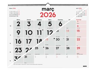 Calendario pared Finocam Mixto XL 2026 catalán