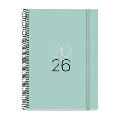 Agenda Espiral Miquelrius Plus día/pág mult 2026 Calm aqua