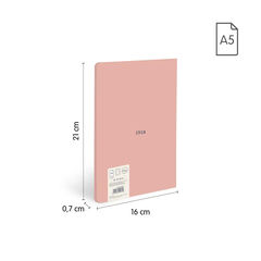 Libreta Encolada A5 Rayada 48 Hojas Milan 1918 Rosa