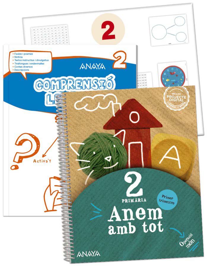 Anem Amb Tot 2. Primer Trimestre. + Compresi Lectora 2 + Matemtiques 2. Material Manipulativo