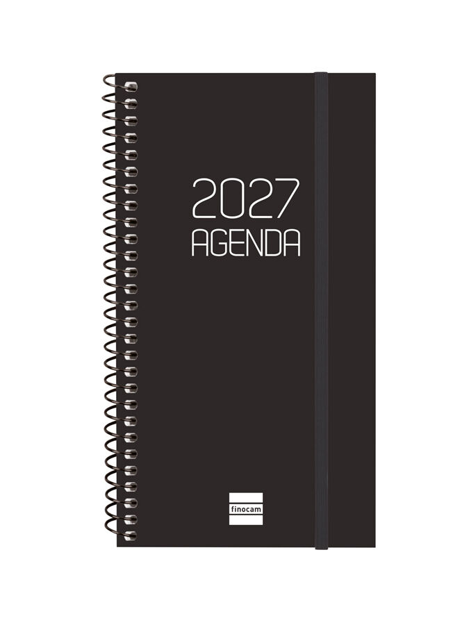 Agenda Finocam Opaque Semana Vista Horizontal 2027 Catal&aacute;n Negro