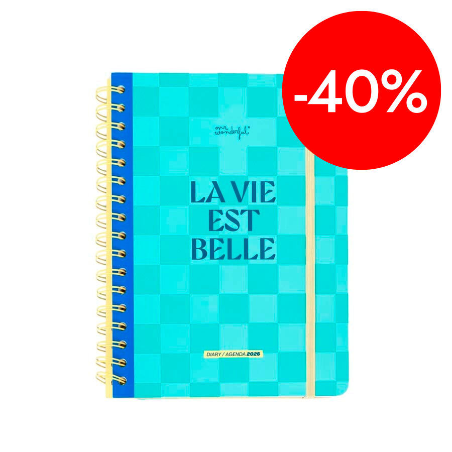 Agenda Mr.Wonderful Basic setm/vista 2026 mult La Vie est belle