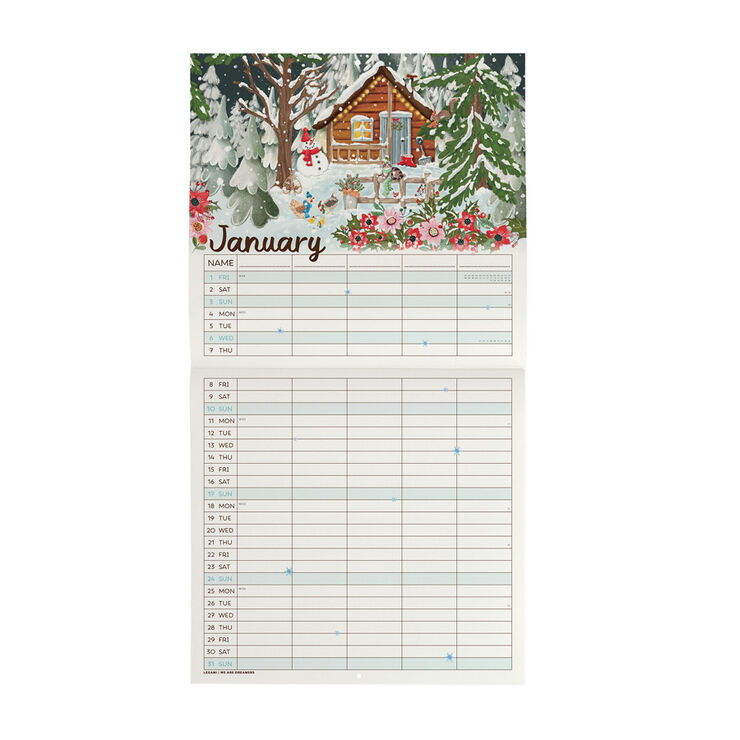 Calendario Legami 30x29 Pared Home Sweet Multiling&uuml;e 2027