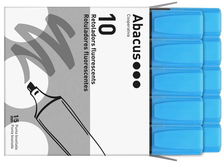 Marcadores fluorescente Abacus azul 10u