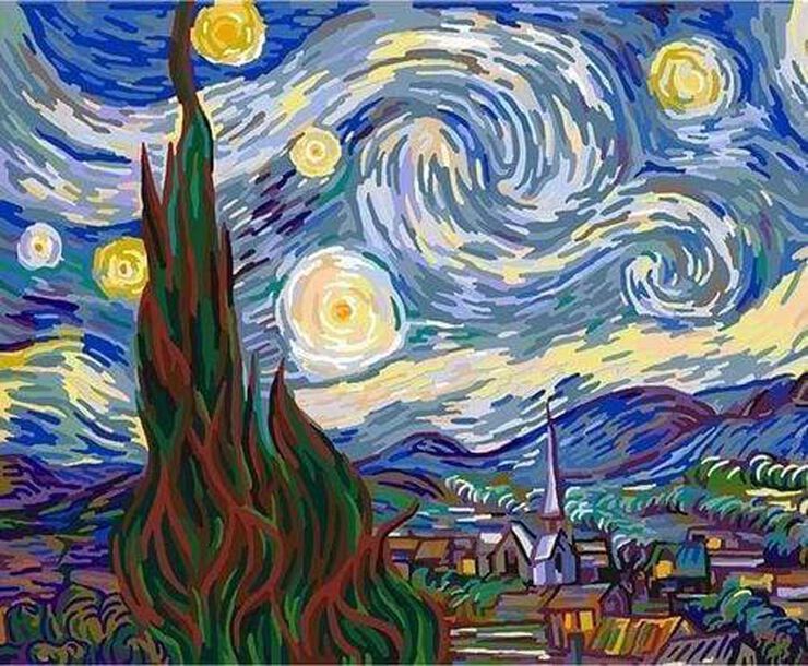Figured'Art Starry Night Van Gogh