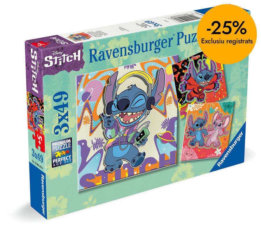 Puzle 3 X 49 peces Disney Stitch
