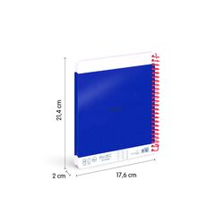 Libreta A5 espiral 80 hojas 5x5mm Milan Nata 624 azul