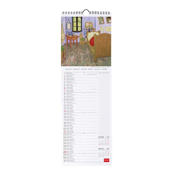 Calendari paret Legami 16X49 2024 V. Van Gogh