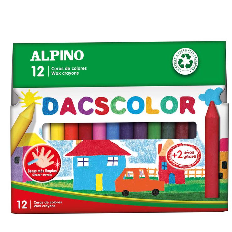 Ceras pl&aacute;sticas Dacscolor 12 colores