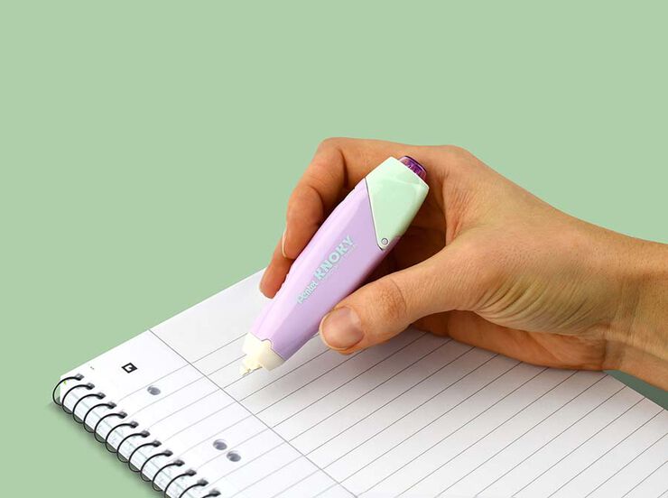 Cinta Correctora Pentel Knoky Lila