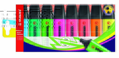 Marcador fluorescente Stabilo Boss 8 colores
