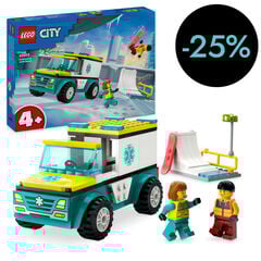 LEGO® City Ambulancia de Emergencias y Chico con Snowboard 60403