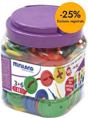 Botons per enfilar Miniland 140 unitats