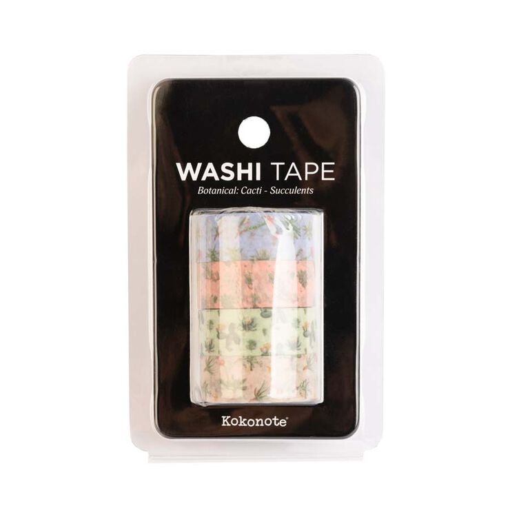 Washi Tape Kokonote Botanical Cacti 4u