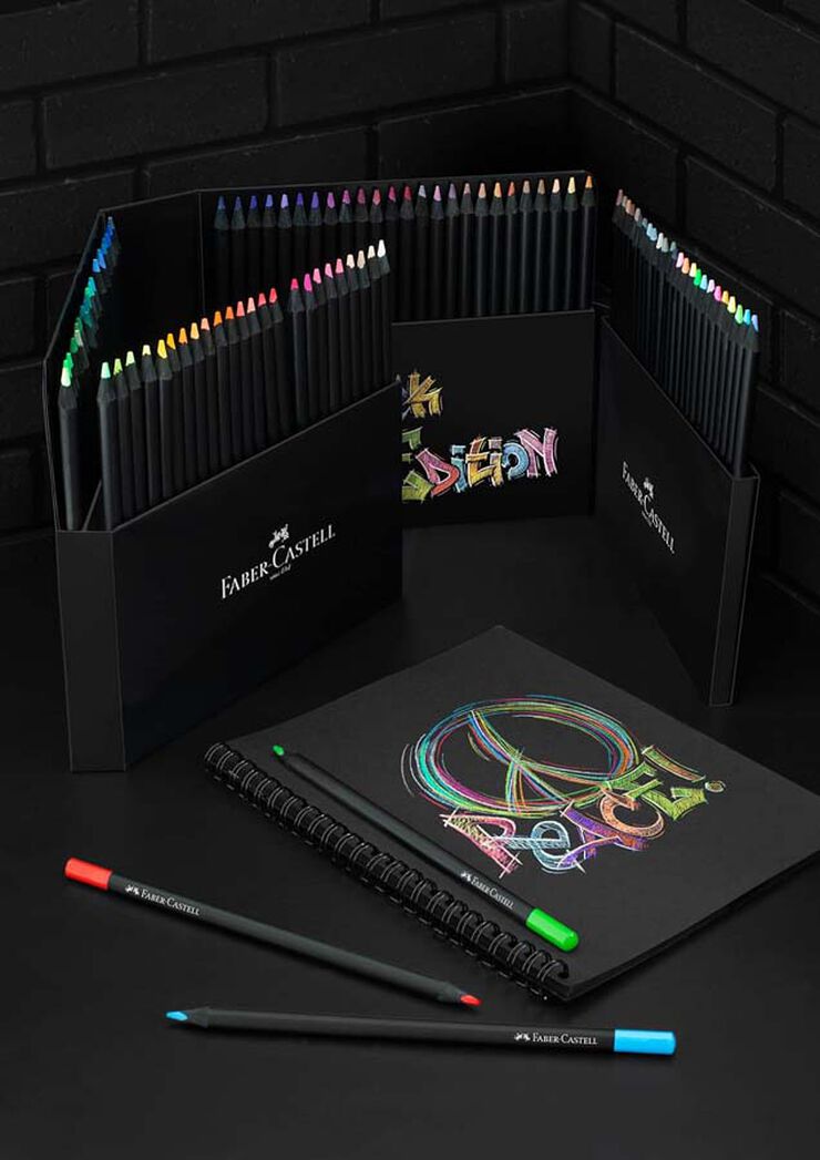 Estuche plegable lápices Faber-Castell Black Edition 100 colores