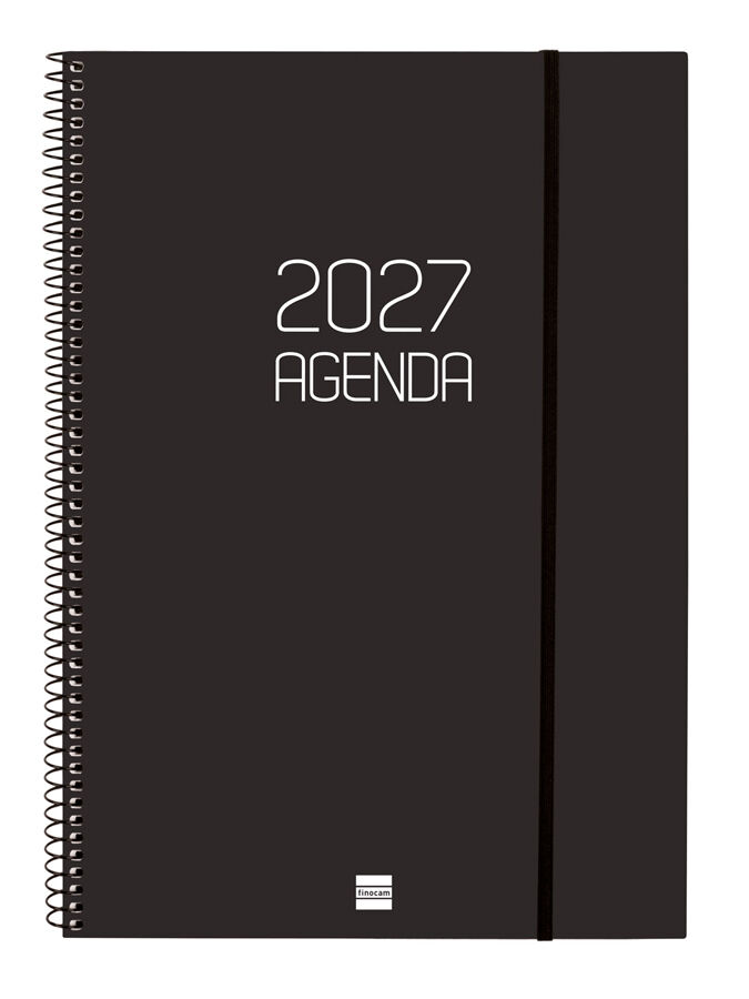 Agenda Finocam Opaque Semana Vista Horizontal 2027 Catal&aacute;n Negro