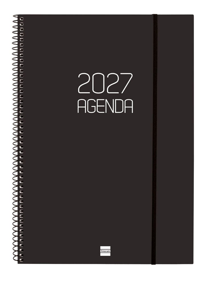 Agenda Finocam Opaque Semana Vista Horizontal 2027 Catal&aacute;n Negro