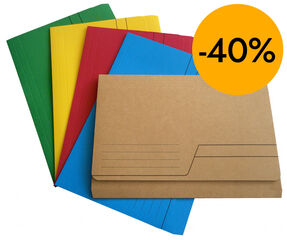 Subcarpeta con bolsa Abacus A4 250g azul 10u