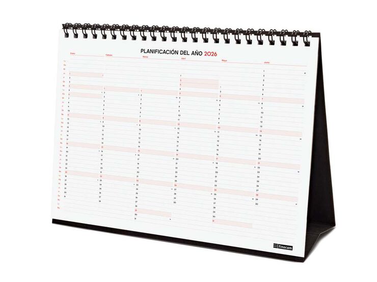 Calendario Finocam sobremesa 16 meses  21x15cm cas 2025-26