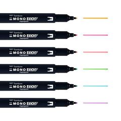 Marcadors Fluorescents Tombow Dual 6 colors