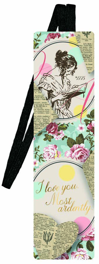 Marcap&aacute;ginas con cinta el&aacute;stica Jane Austen Vintage