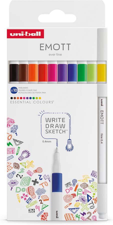 Retoladors Emott Uni-Ball Emott 10 colors Vius