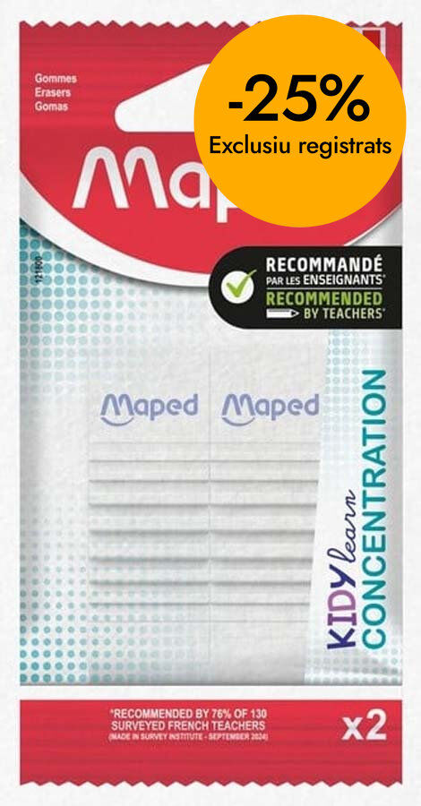 Goma Maped Kidy Learn Concentraci&oacute; 2u