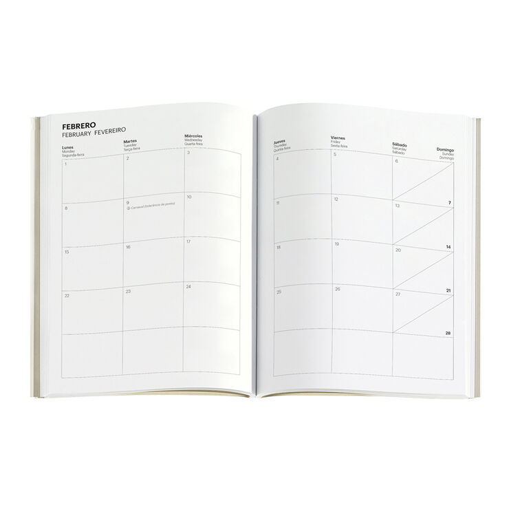 Agenda Miquelrius 145x195 Dia P&agrave;gina Multiling&uuml;e 2027 Aquarel Bloom