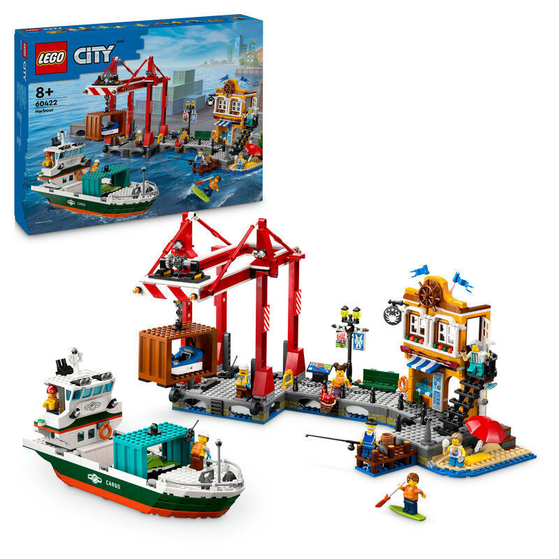LEGO&reg; City Puerto Mar&iacute;timo con Buque de Mercanc&iacute;as 60422