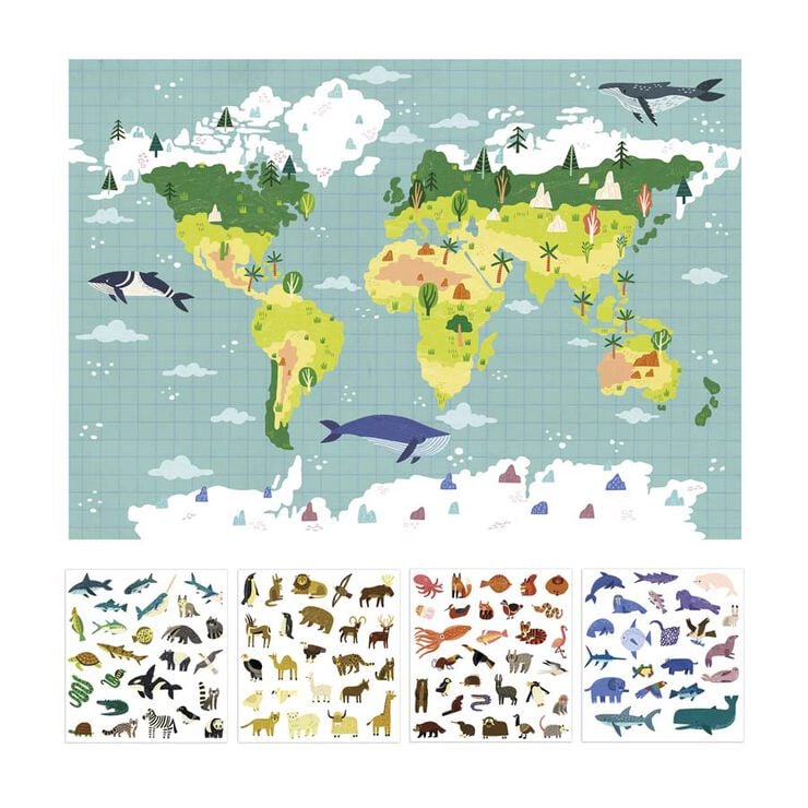 Pòster Mapamundi Adhesius