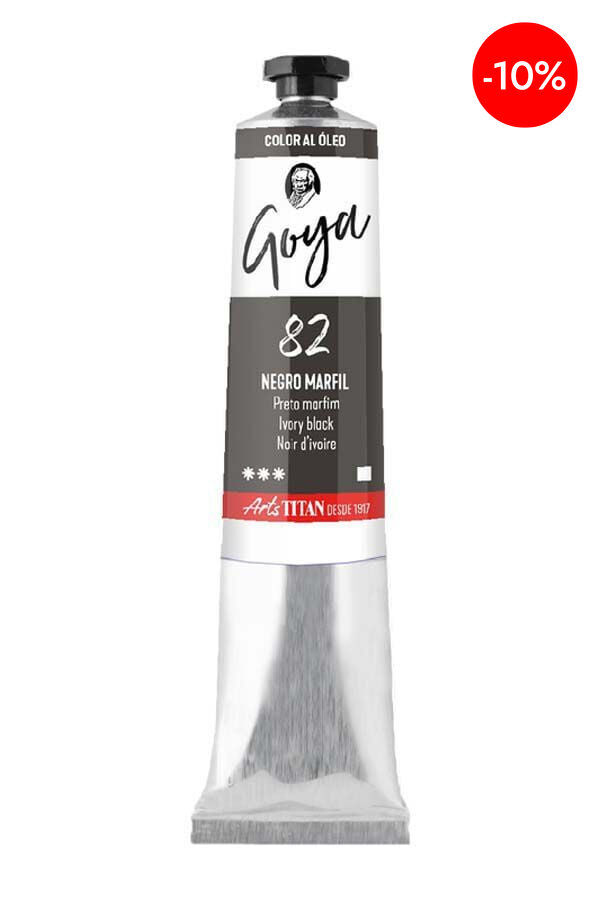 Pintura al &oacute;leo Goya 60ml negro y marfil