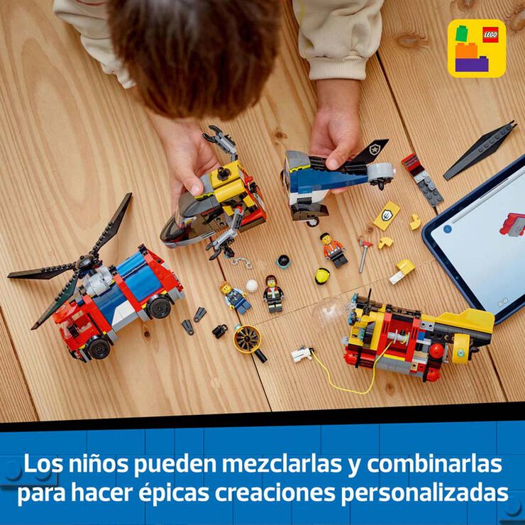 LEGO® LEGO City Remix: Helicóptero, Camión de Bomberos y Submarino 60462