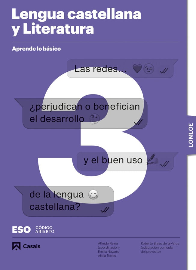 Aprende lo b&aacute;sico. Lengua castellana y Literatura 3 ESO. LOMLOE