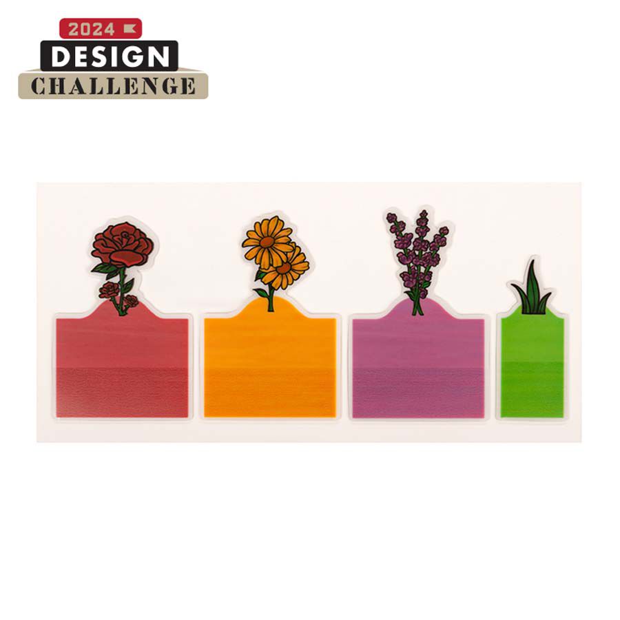 Post-it transl&uacute;cids flors