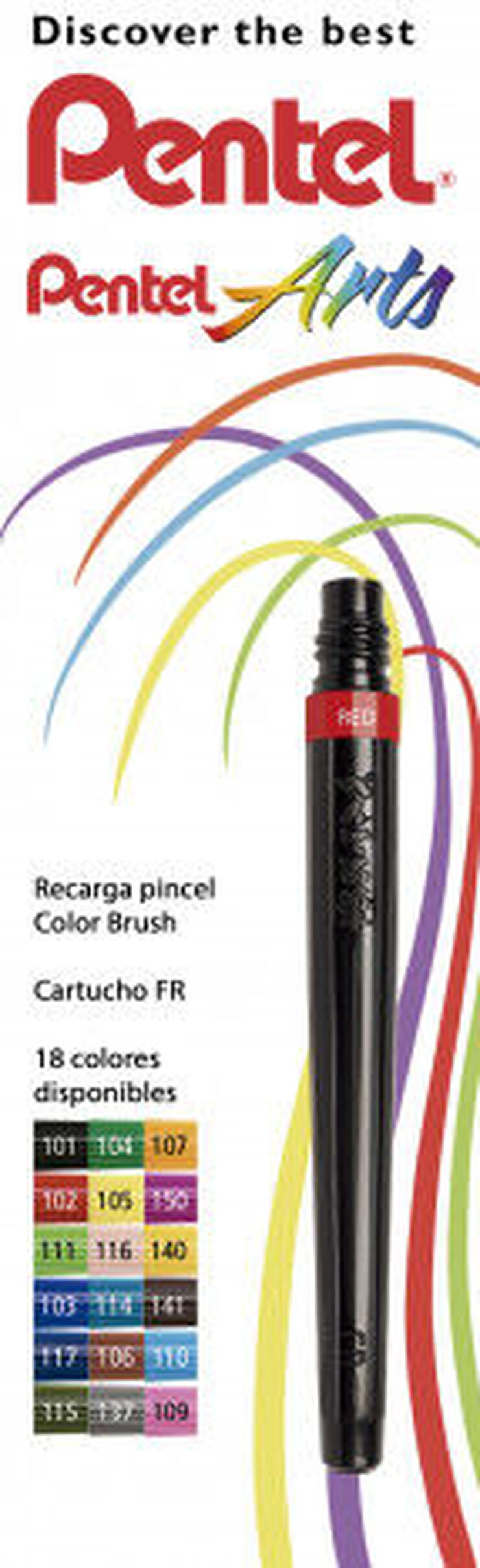 Recambio Pincel Pentel XGFL rojo