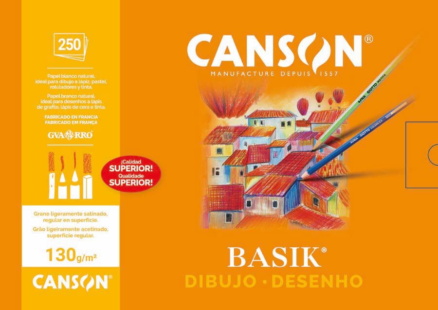 Papel Dibujo Canson Basik A4+ 130g 250 hojas