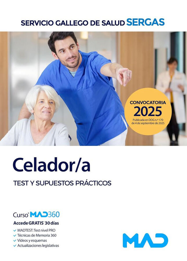 Celador/a del Servicio Gallego de Salud (SERGAS). Test y Supuestos Pr&aacute;cticos