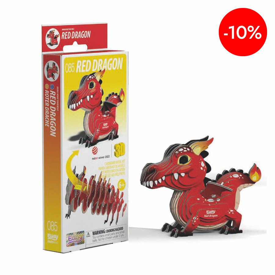 Puzle 3D Eugy Drag&oacute;n rojo