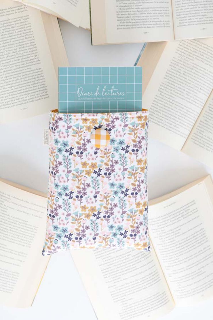 Funda de Llibre Drapets Flor Lila interior mostassa