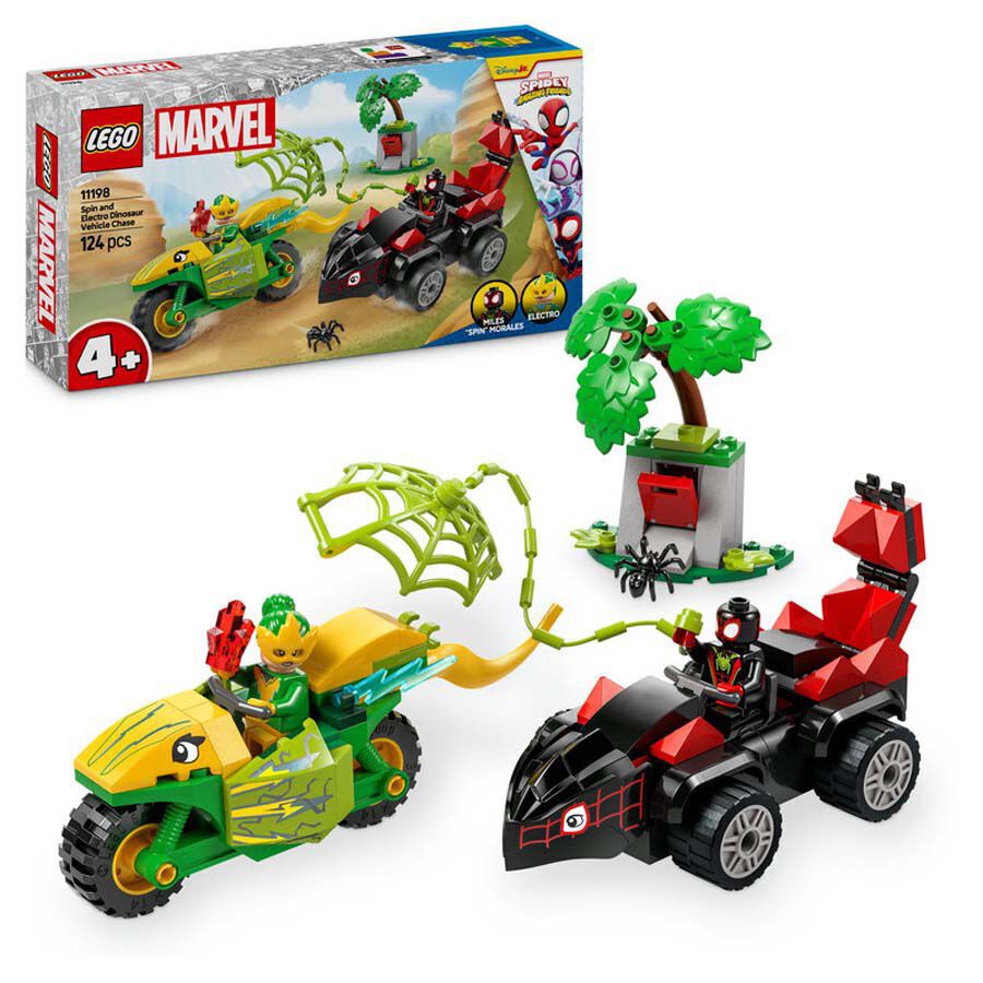 LEGO&reg; Spidey Spin i Electro: Duel de Vehicles Dinosaure 11198