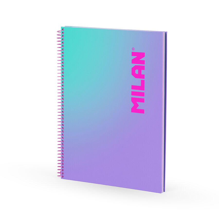 Libreta Espiral A4 Cuadr&iacute;cula 5 &times; 5 Sunset 90 Hojas Lila